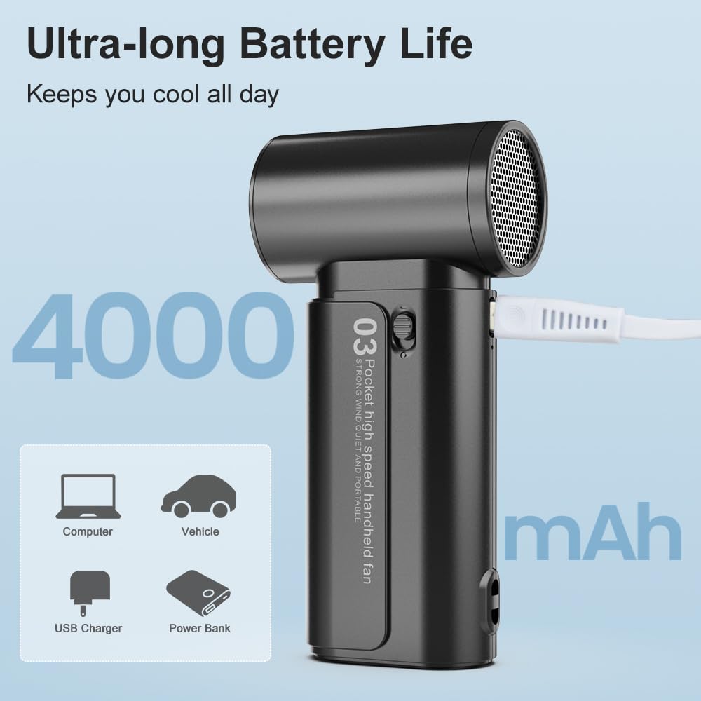 ZaraaTraders 2025 Ultra Power Handheld Fan